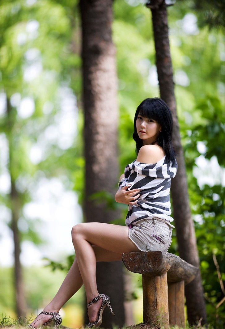 李智友图片欣赏户外写真清新撩人_当游网