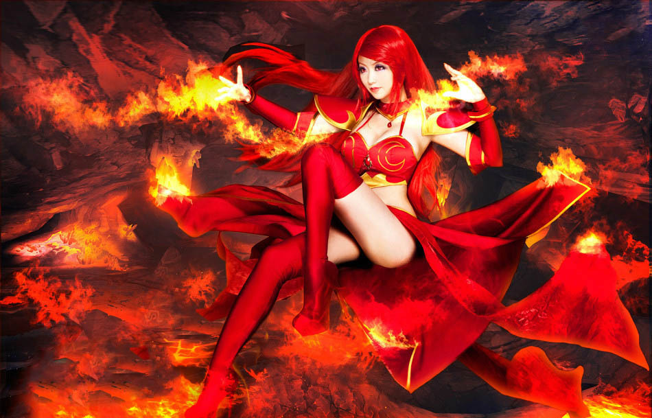 <em>DOTA</em>2冰女<em>火女</em>cos 冰火双生令人难忘_当游网