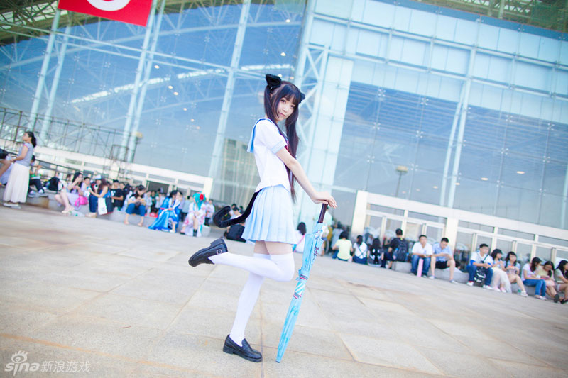 轻音少女双马尾<em>猫娘</em>中野梓cos <em>萌妹</em>自制制服清