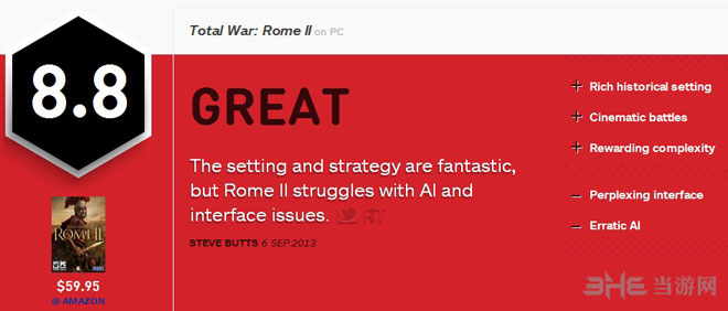 罗马2全面战争IGN评分