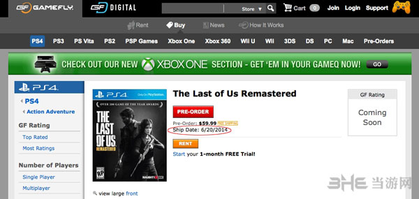 美国末日PS4版究竟何时上市1？