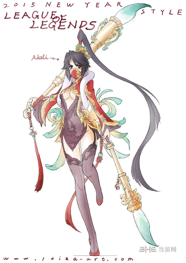 LOL玩家自制创意节日女英雄皮肤 不一样的妩