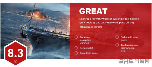 战舰世界IGN评分
