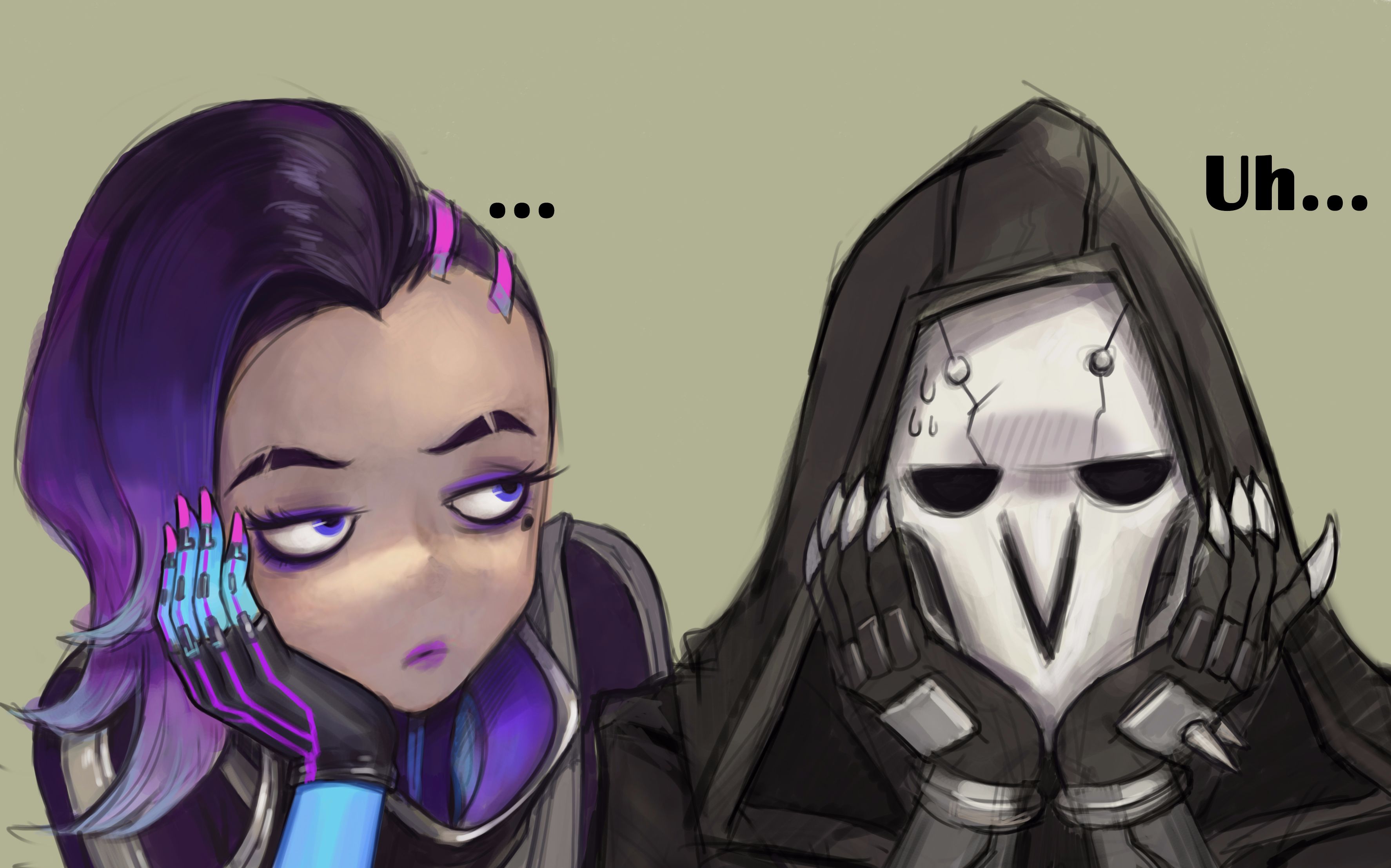 守望先锋黑影图片 OW黑影福利同人本子图片高清壁纸图集_当游网