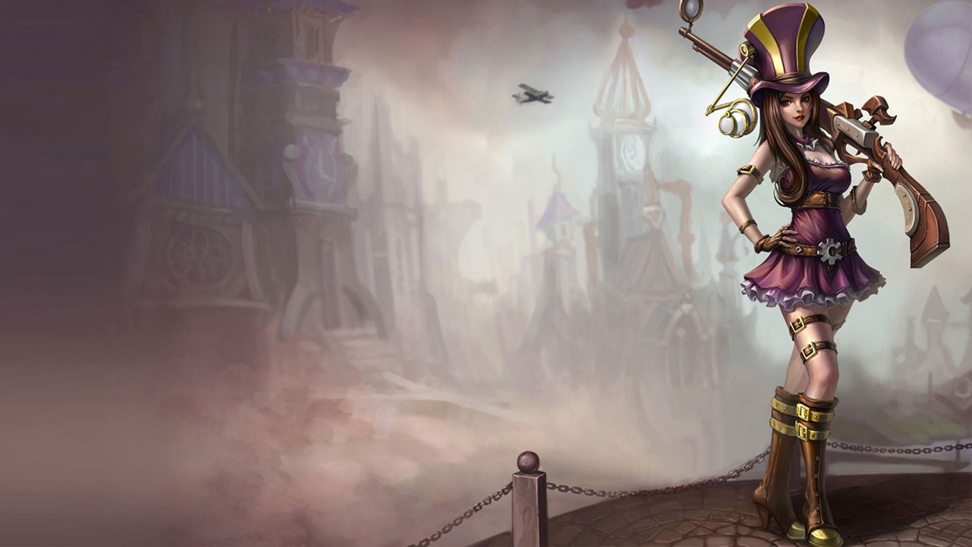 英雄联盟皮城女警高清壁纸 凯特琳壁纸欣赏_当游网