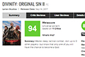 《神界：原罪2》口碑爆棚目前MC均分94 IGN给出9.6高分