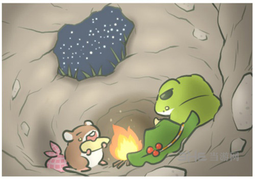 旅行青蛙洞穴篝火图片