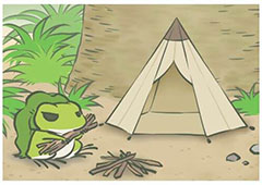 旅行青蛙自然帐篷露营明信片介绍 自然帐篷露营图鉴