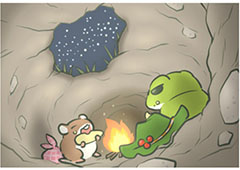 旅行青蛙洞穴篝火明信片介绍 洞穴篝火图鉴