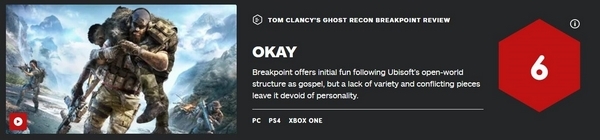 幽灵行动断点IGN评分图片1