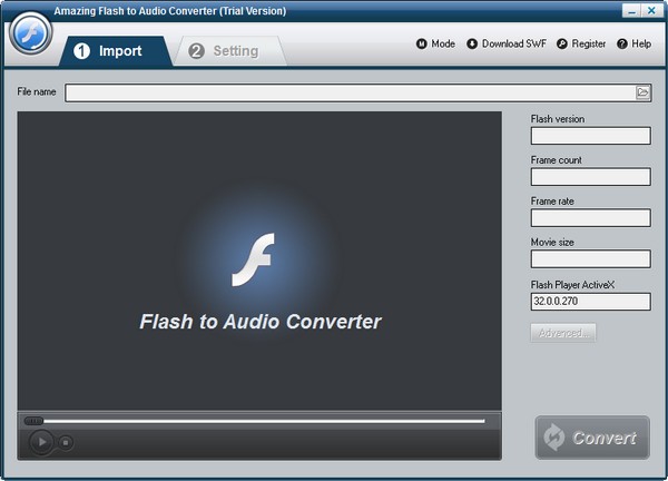 Amazing Flash to Audio Converter图