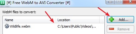 Free WebM to AVI Converter图