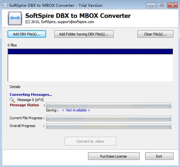 SoftSpire DBX to MBOX Converter软件图片1