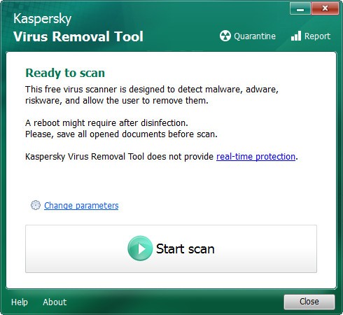 Kaspersky Virus Removal Tool软件图片1