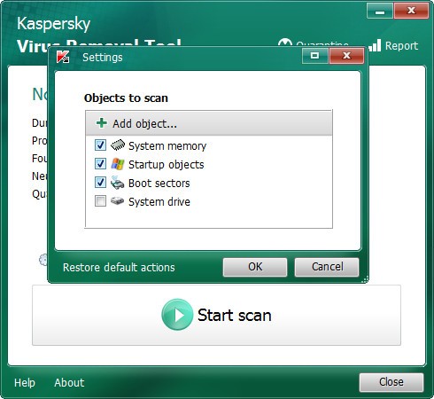 Kaspersky Virus Removal Tool软件图片2