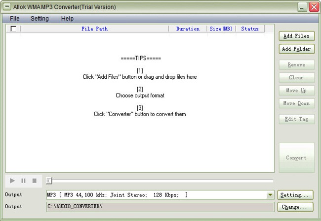Allok WMA MP3 Converter图