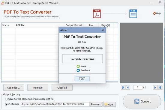 Adept PDF to Text Converter图片2