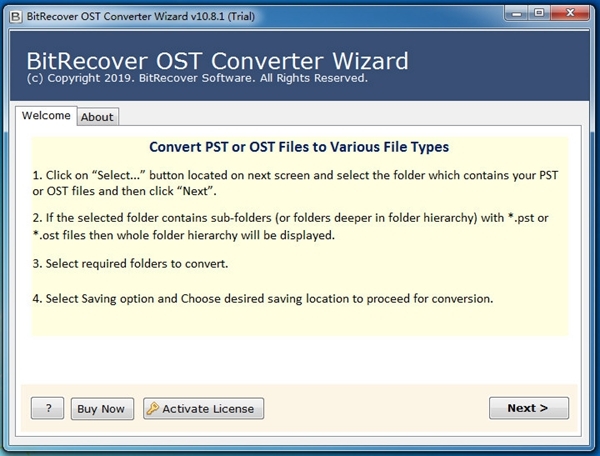 BitRecover OST Converter Wizard