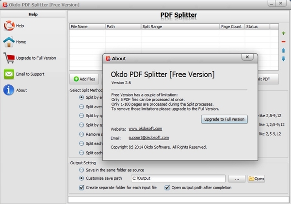 Okdo pdf Splitter软件图片2