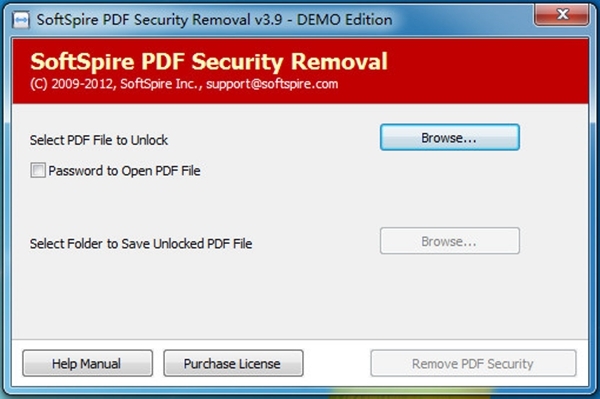 SoftSpire PDF Security Removal软件图片1