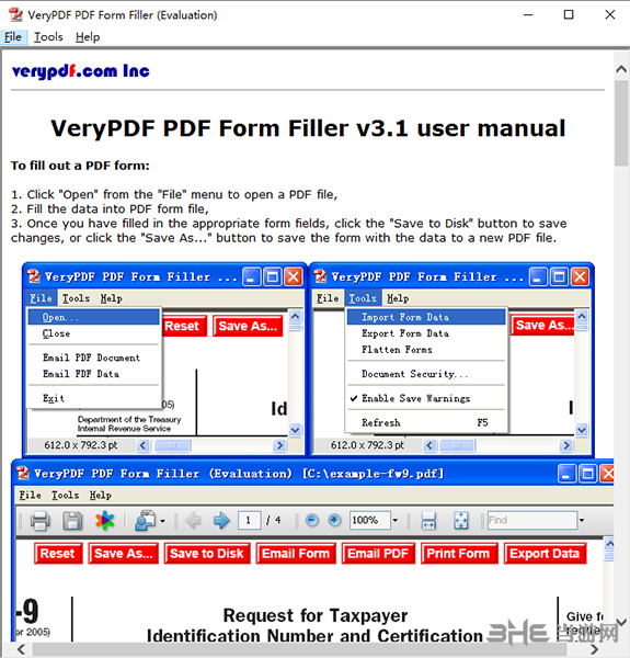 VeryPDF PDF Form Filler