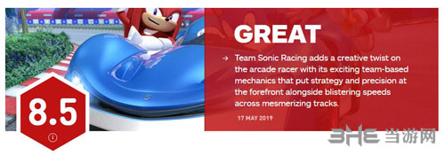 《组队索尼克赛车》IGN评测