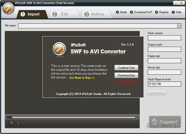 iPixSoft SWF to AVI Converter图片1