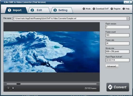 iLike SWF to Video Converter截图1