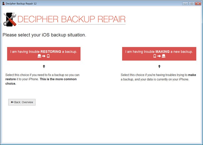 Decipher Backup Repair图