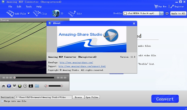 Amazing MXF Converter截图1