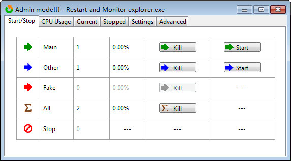 Restart and Monitor Explorer