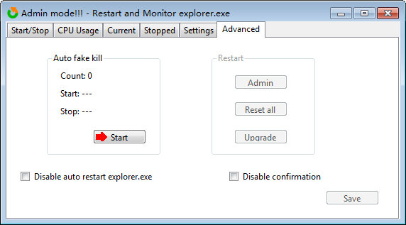 Restart and Monitor Explorer