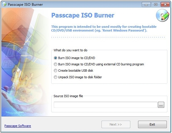 Passcape ISO Burner软件图片