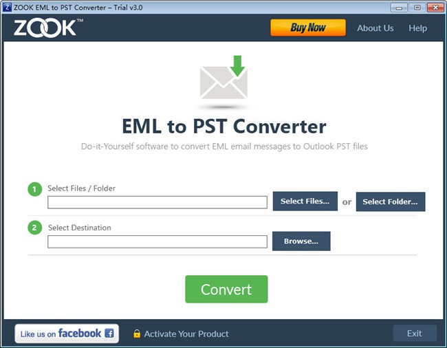 ZOOK EML to PST Converter图