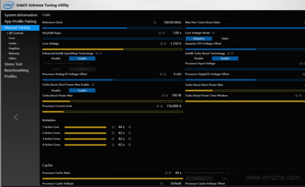 to change cpu voltage on intel extreme tuning utility