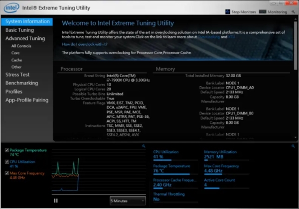 intel extreme tuning utility 5.1.2