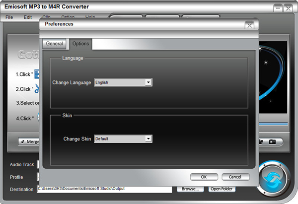 Emicsoft MP3 to M4R Converter图