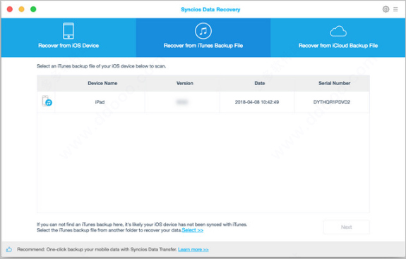 anvsoft syncios data recovery