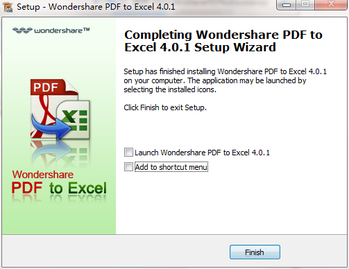 wondershare pdf to excel安装图