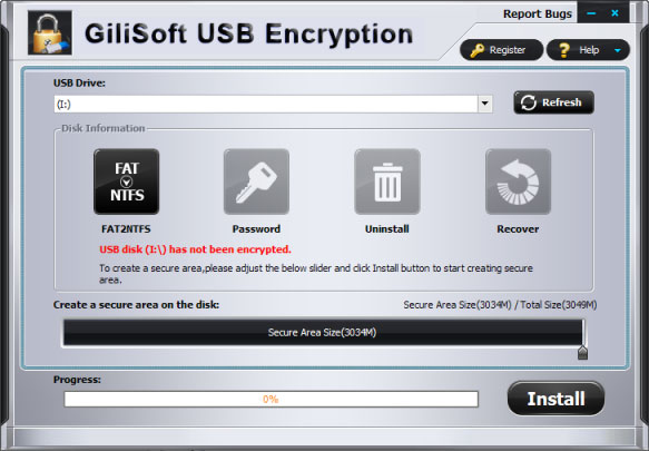 gilisoft usb encryption截图