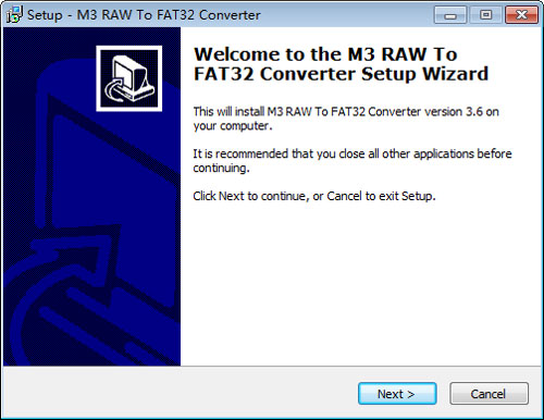 M3 RAW To FAT32 Converter截图2