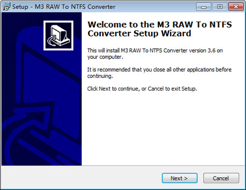 M3 RAW To NTFS Converter截图2