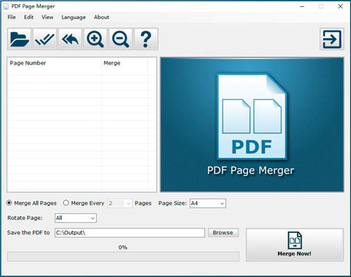 PDF页面合并器截图