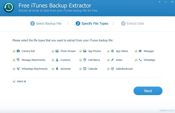 Free iTunes Backup Extractor软件图片2