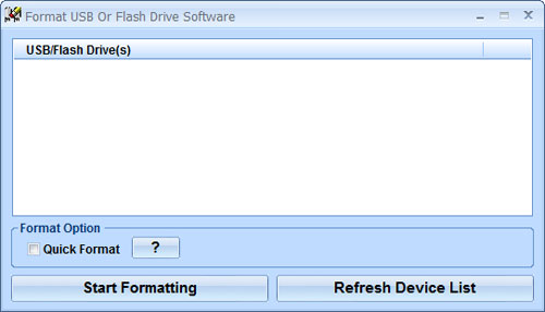 Format USB Or Flash Drive Software截图