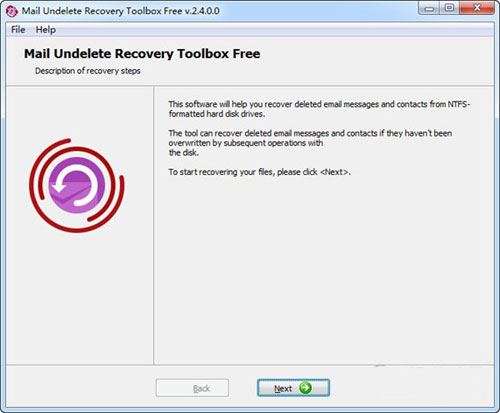 Mail Undelete Recovery Toolbox Free截图