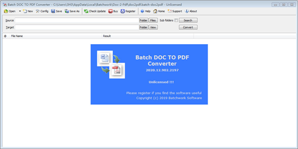 Batch Word to PDF Converter图
