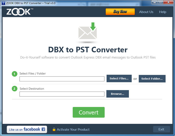 ZOOK DBX to PST Converter图
