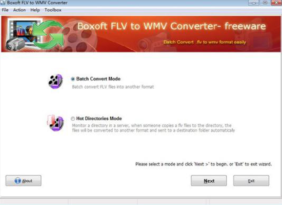 Boxoft Free FLV to WMV Converter