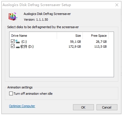 Auslogics Disk Defrag Screen Saver图片